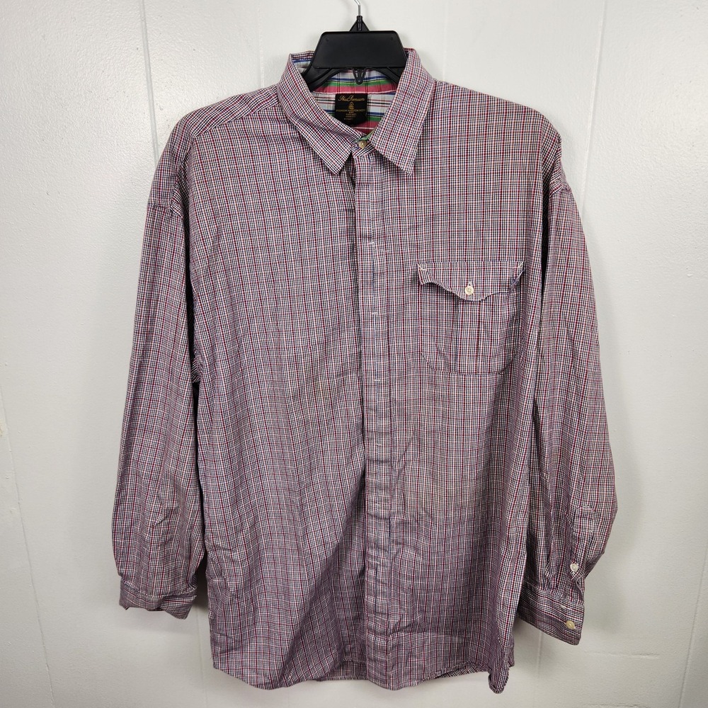 Phat Premium Shirt Mens 2XL Plaid Button Up Long Sleeve Pocket Casual Preppy